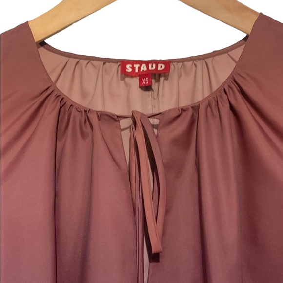 STAUD Ombre Moray Dress - Tawny Port - Picture 3 of 7